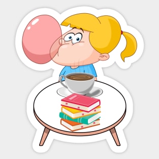 Home work and chewing gum Sticker